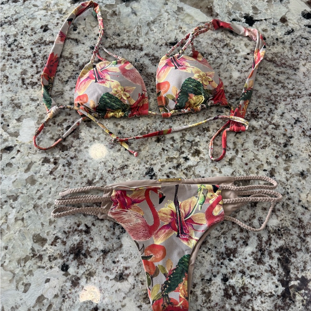San Lorenzo xs Floral Bikini Set with Tropical Print